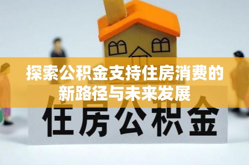 新青探索公积金支持住房消费的新路径与未来发展